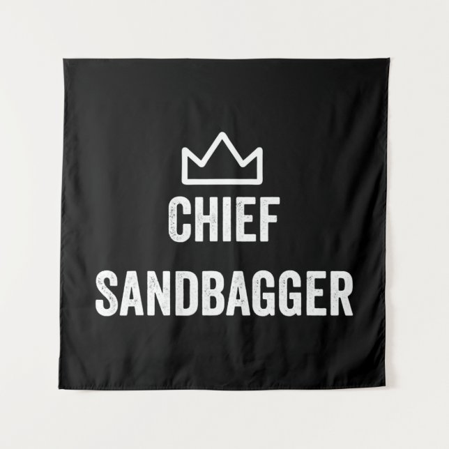 Tapiz Jefe Sandbagger Golf Meme Bjj Chess Sandbag (Anverso)