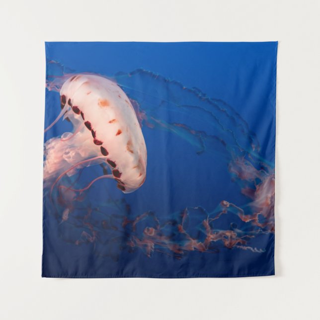 TAPIZ JELLYFISH BLANCO Y NARANJA (Anverso)