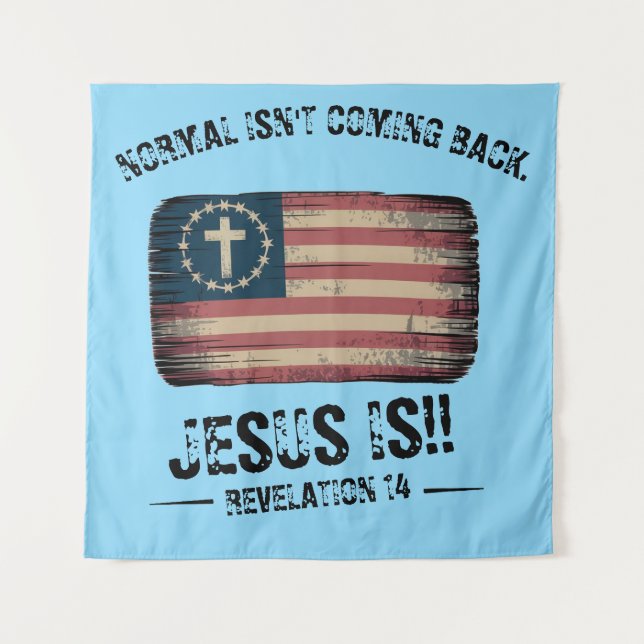 Tapiz Jesús Está Regresando (Anverso)