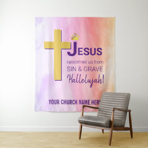 Tapiz JESÚS NOS RESCATÓ Pascua Cristiana