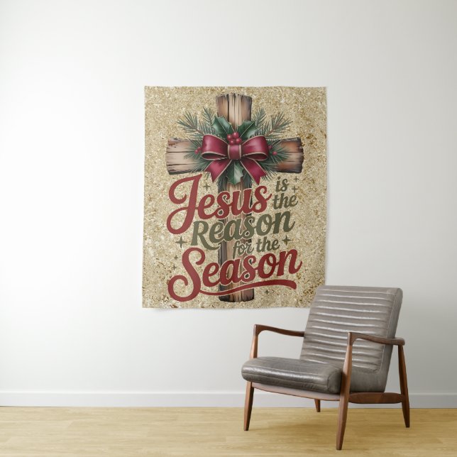 Tapiz Jesus Reason Season Tapestry (In situ)