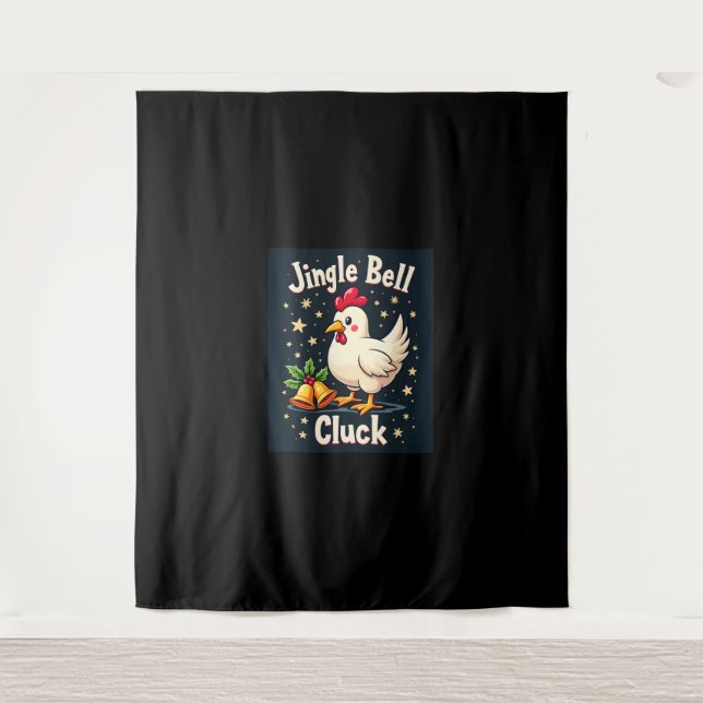 Tapiz Jingle Bell Cluck Chicken (Anverso)