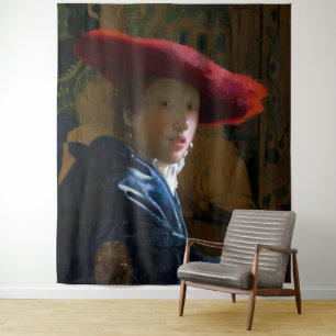 Tapiz Johannes Vermeer - Chica con un Gorra rojo