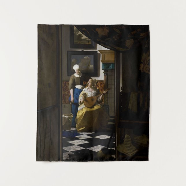 Tapiz Johannes Vermeer - La carta de amor (Anverso)