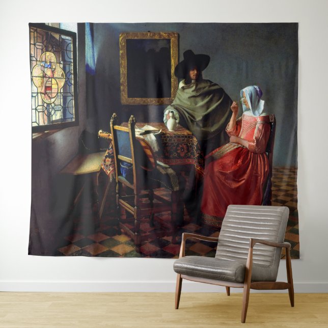 Tapiz Johannes Vermeer - La copa de vino (In situ (horizontal))
