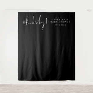 Tapiz JOVI Edgy Black Modern Photo Tapestry