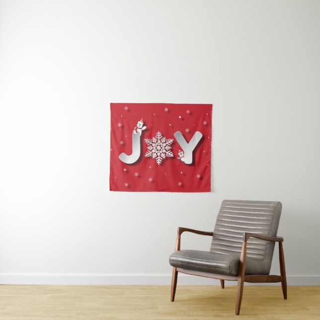 Tapiz JOY en papel con pingüino y oso polar (In situ (horizontal))
