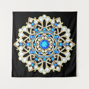 Tapiz joyas de broche de Mandala, elemento de diseño. Di