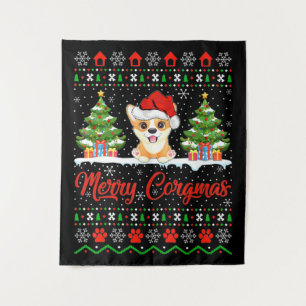 Tapiz Joyeux Noël Corgmas Bonnet
