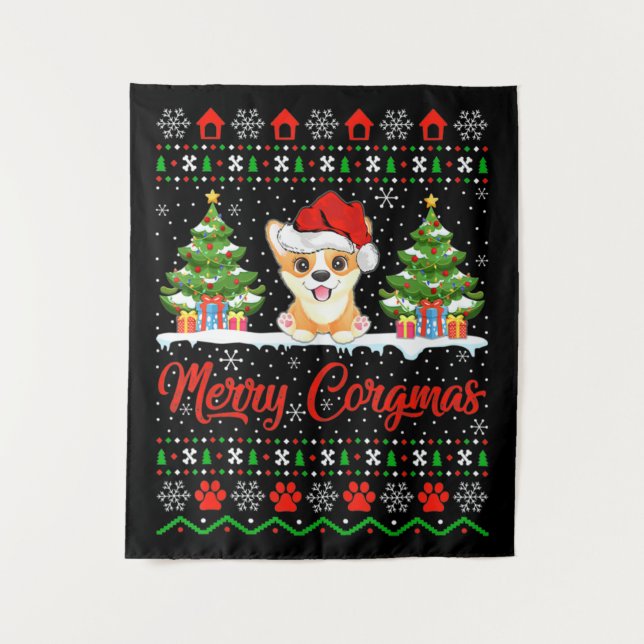 Tapiz Joyeux Noël Corgmas Bonnet (Anverso)