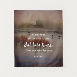 Tapiz Juan 16:33 He superado la biblia contra el cristia