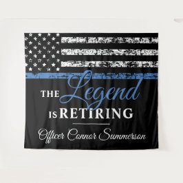 Tapiz Jubilación policial Bandera estadounidense delgada