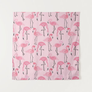 Tapiz Juego De Flamingo Rosado, Patrón De Verano Tropica