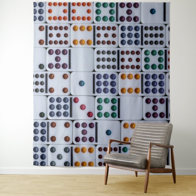 Tapiz Juego de números de Dominos (In situ)