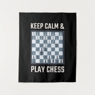 Tapiz Jugador de ajedrez de tablero de ajedrez