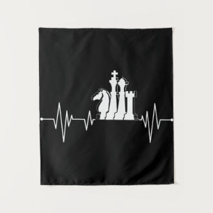 Tapiz Jugador de ajedrez Regalo Idea Chess Pieces Heartb