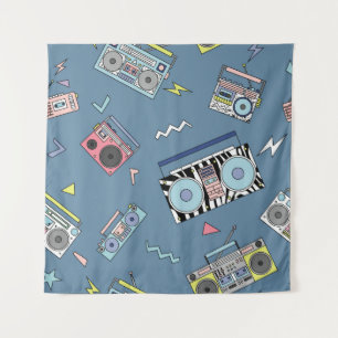 Tapiz Jugadores de Cassette Vintage: Arte retro sin prob