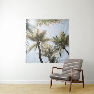 Tapiz Jungla de palma iluminada con luz solar #1 #tropic