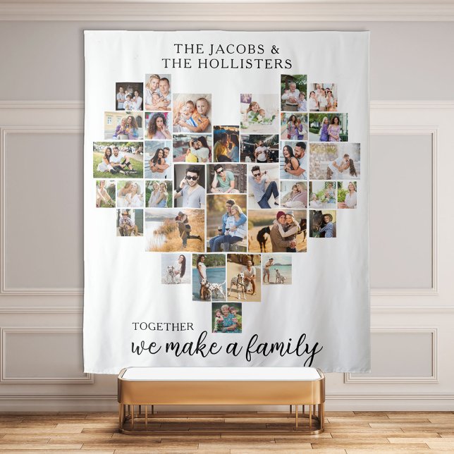 Tapiz Juntos hacemos un Collage de fotos de corazón fami (Subido por el creador)