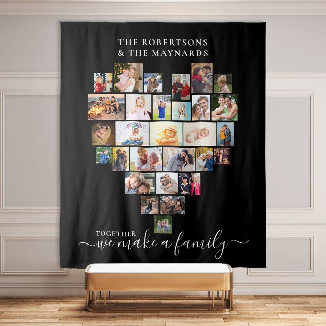 Tapiz Juntos hacemos un corazón de familia Collage de 29 (Subido por el creador)