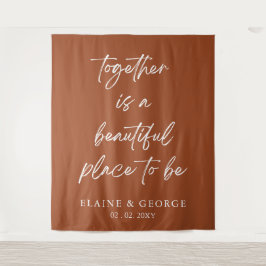 Tapiz Juntos, un hermoso telón de fondo Boda