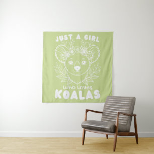 Tapiz Just a Girl who Loves Koalas