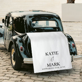 Tapiz Just Married Wedding Fabric Car Banner Sign