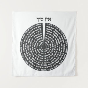 Tapiz Kabbalistic Creation Hebrew Monochromatic Sefirot