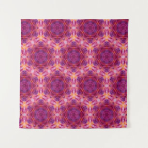 Tapiz kaleido de color violeta, púrpura, naranja y azul