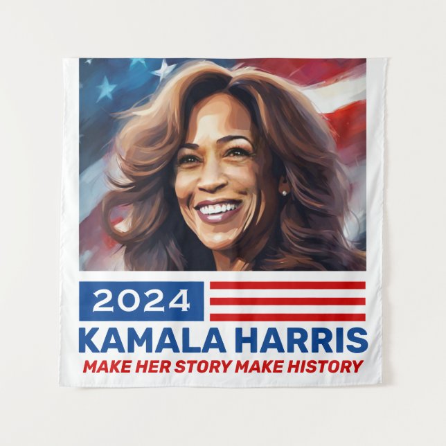 Tapiz Kamala Harris 2024 por Banners para presidente (Anverso)