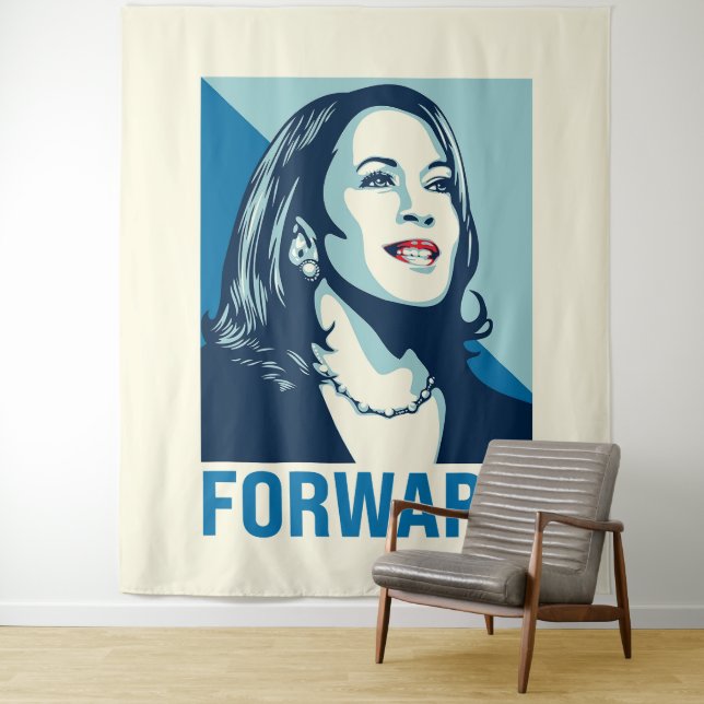 Tapiz Kamala Harris Forward (In situ)