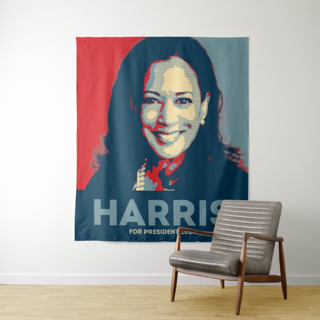 Tapiz Kamala Harris Por El Presidente 2024 (In situ)