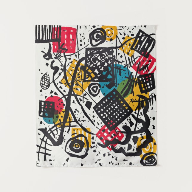 Tapiz Kandinsky - Pequeños mundos V, arte abstracto (Anverso)
