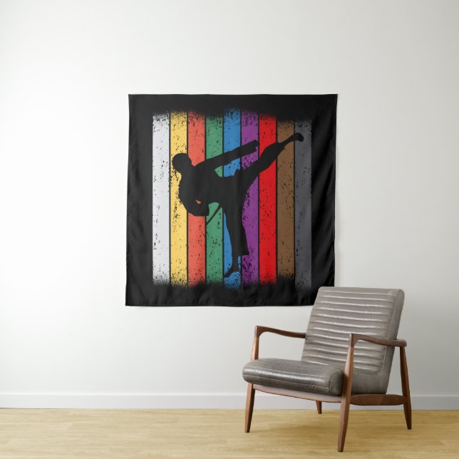 Tapiz Karate Belt Colors Silhouette (In situ)