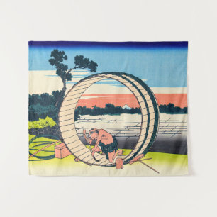 Tapiz Katsushika Hokusai - Fujimigahara, provincia de Ow