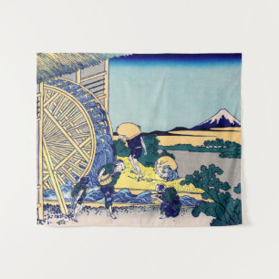 Tapiz Katsushika Hokusai - Molino de agua en Onden