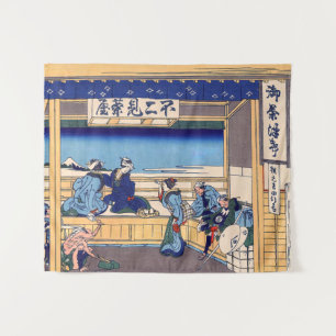 Tapiz Katsushika Hokusai - Yoshida en Tokaido