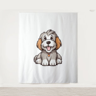 Tapiz Kawaii Beared Collie Puppy