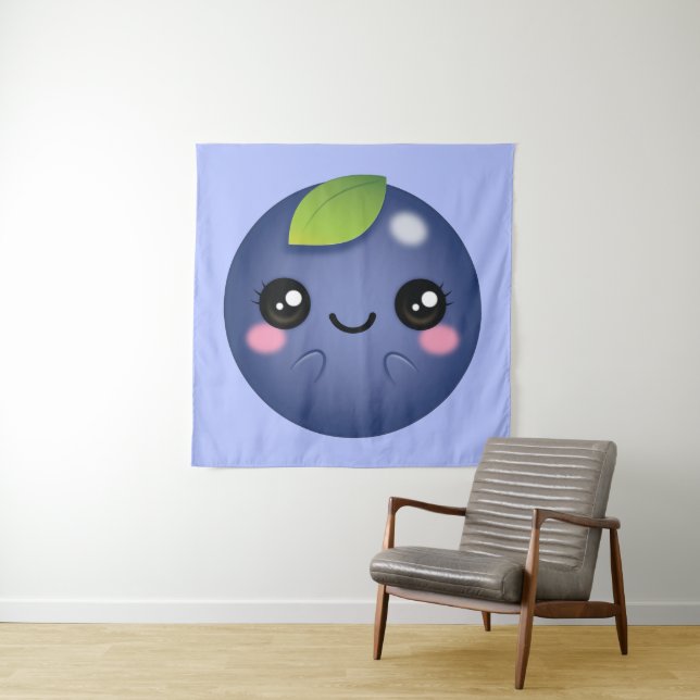 Tapiz Kawaii Blueberry (In situ)
