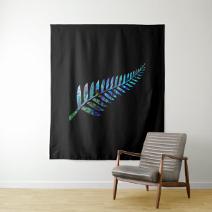 TAPIZ KIWI NEW ZEALAND FERN PAUA TAPESTRY