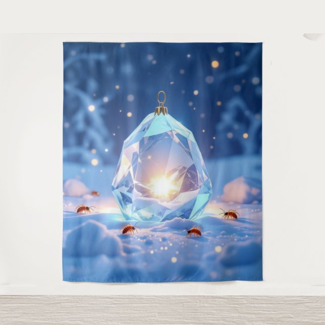 Tapiz „Kristallapfel im Glühwürmchenwinter“ (Anverso)