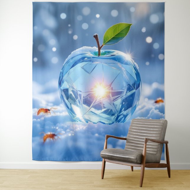 Tapiz „Kristallapfel im Glühwürmchenwinter“ (In situ)