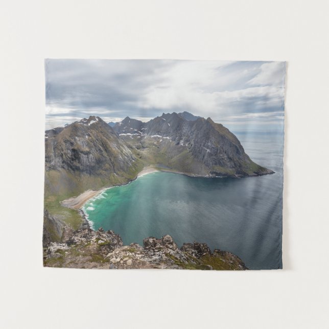 Tapiz Kvalvika Lofoten Noruega (Anverso (horizontal))