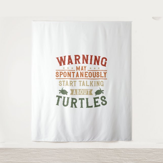 Tapiz La advertencia de tortuga marina puede (Anverso)
