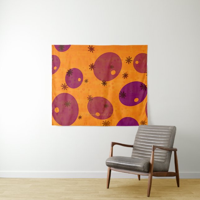 Tapiz La alegre jelly-f judía de Hanukkah de SlipperyJoe (In situ (horizontal))