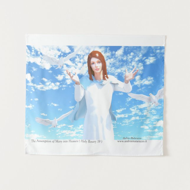 Tapiz La Asunción de María al Cielo (Anverso (horizontal))