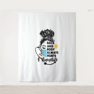 Tapiz La Atrás Y El Cuerpo Duele La Vida De La Enfermera