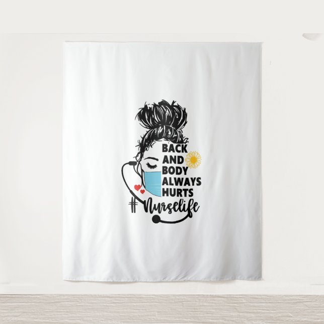 Tapiz La Atrás Y El Cuerpo Duele La Vida De La Enfermera (Anverso)