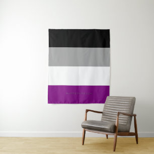Tapiz La bandera del orgullo asexual de SlipperyJoe haci