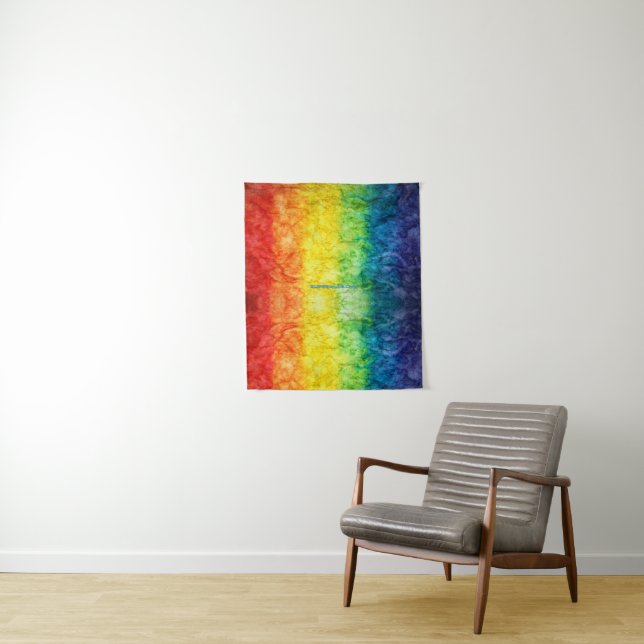 Tapiz La bandera teñida con efecto arcoíris de SlipperyJ (In situ)